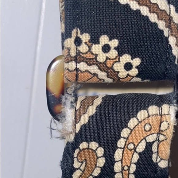 Vera Bradley Black and Gold Paisley Shoulder Bag - Picture 9 of 9